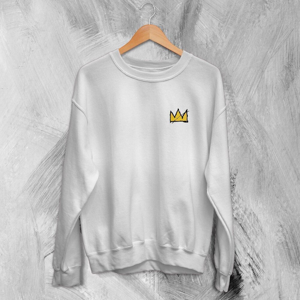 Basquiat Crown Sweatshirt Jean-Michel Sweater Basquiat King Crown Logo